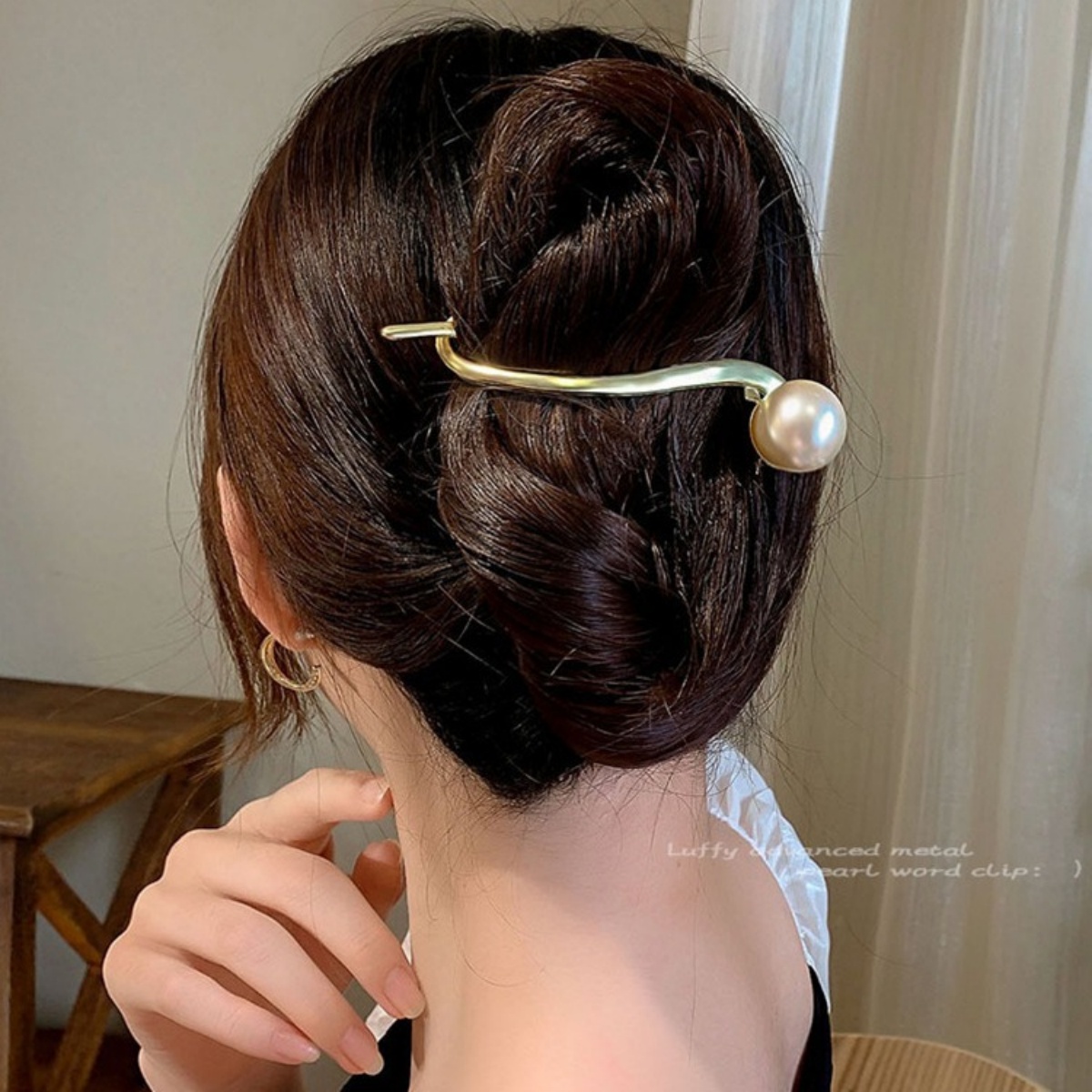 Elegant Glitter Pearl Hair Cli - Korean Girl Lifestyle 评论和价格