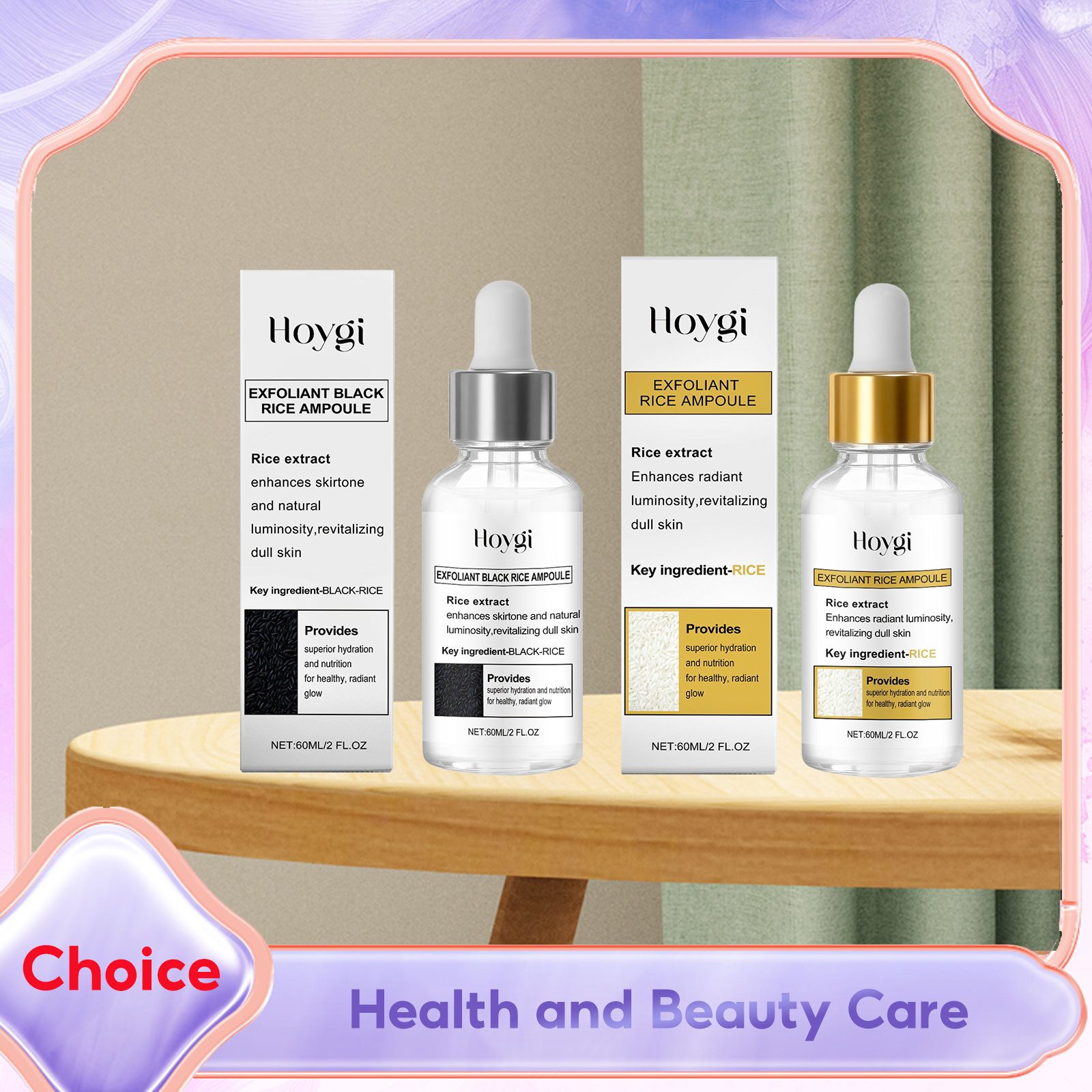 Glow Rice Ampoule White Black  - Essence Serum Toner 评论和价格