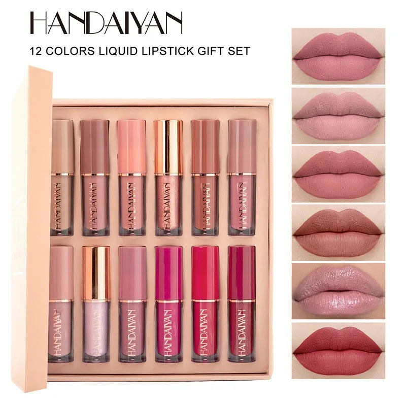 12pcs Moisturizing Liquid Lips - Lip Tint Korean 评论和价格