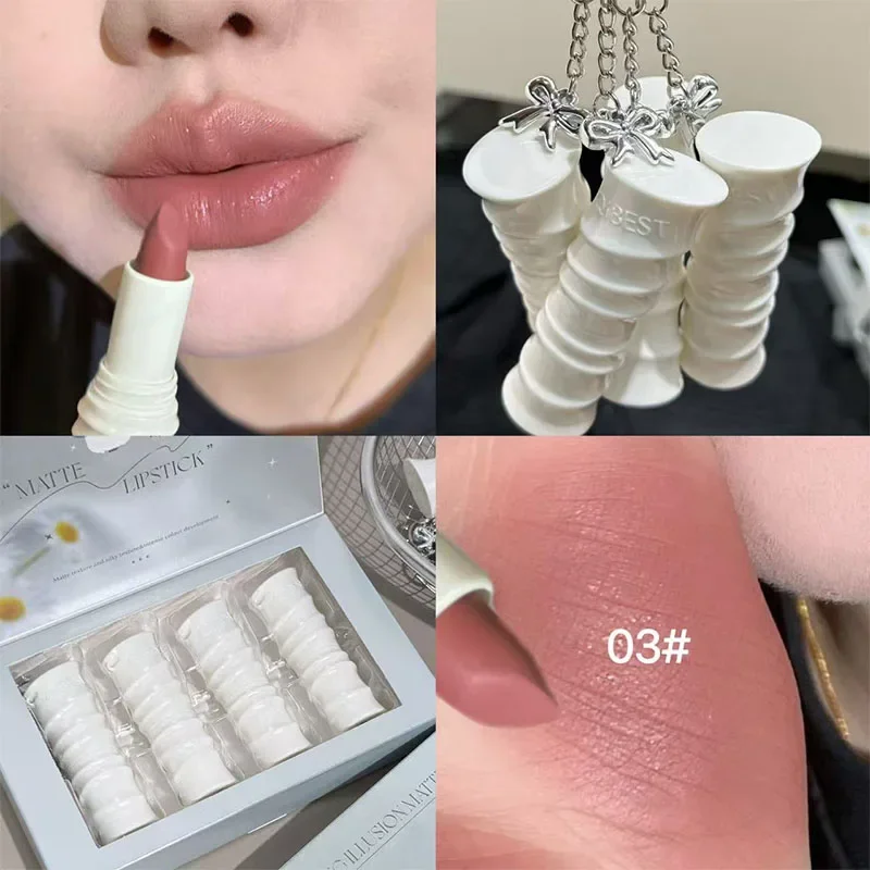 New Matte Nude Brown Lipstick  - Lip Tint Korean 评论和价格